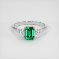 0.83 Ct. Emerald Ring, Platinum 950 1