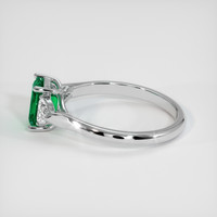 0.83 Ct. Emerald Ring, Platinum 950 4