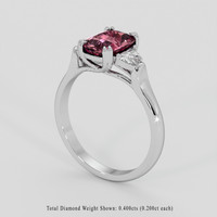 2.09 Ct. Pink Spinel Ring, Platinum 950 2