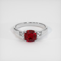 1.55 Ct. Ruby Ring, Platinum 950 1