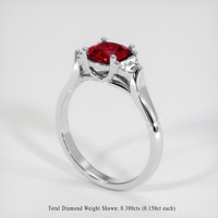 1.55 Ct. Ruby Ring, Platinum 950 2