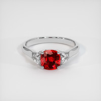 1.20 Ct. Ruby Ring, Platinum 950 1