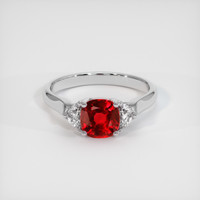 1.10 Ct. Ruby Ring, Platinum 950 1