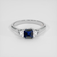 0.76 Ct. Blue Sapphire Ring, Platinum 950 1