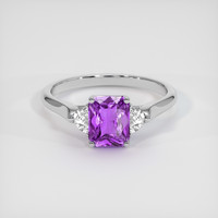 1.55 Ct. Purple Sapphire Ring, Platinum 950 1