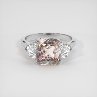 4.09 Ct. Padparadscha Sapphire Ring, Platinum 950 1