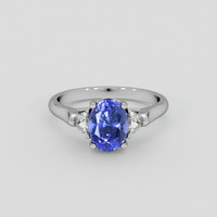 3.31 Ct. Blue Sapphire Ring, Platinum 950 1