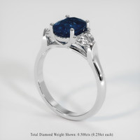1.80 Ct. Blue Sapphire Ring, Platinum 950 2