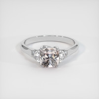 0.99 Ct. Peach Sapphire Ring, Platinum 950 1