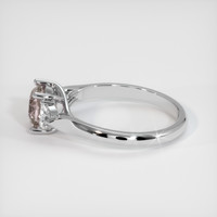 0.99 Ct. Peach Sapphire Ring, Platinum 950 4