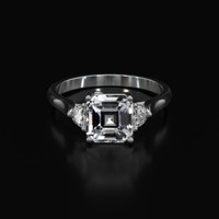3.08 Ct. White Sapphire Ring, Platinum 950 1