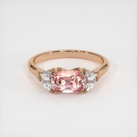 1.66 Ct. Padparadscha Sapphire Ring, 14K Rose Gold 1