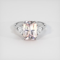 4.16 Ct. Peach Sapphire Ring, 14K Rose Gold 1