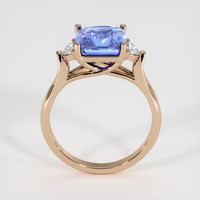 4.08 Ct. Blue Sapphire Ring, 14K Rose Gold 3
