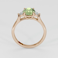2.21 Ct. Yellowish Green Sapphire Ring, 14K Rose Gold 3