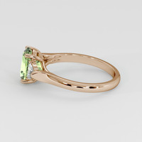 2.21 Ct. Yellowish Green Sapphire Ring, 14K Rose Gold 4
