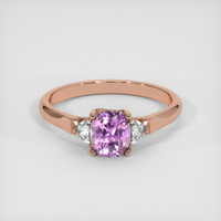 1.03 Ct. Pinkish Purple Sapphire Ring, 14K Rose Gold 1
