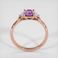 1.03 Ct. Pinkish Purple Sapphire Ring, 14K Rose Gold 3