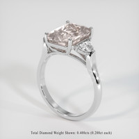 4.16 Ct. Peach Sapphire Ring, 18K Rose Gold 2