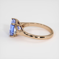 4.08 Ct. Blue Sapphire Ring, 18K Rose Gold 4