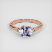 1.34 Ct. Purple Sapphire Ring, 18K Rose Gold 1