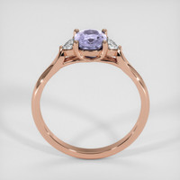 1.34 Ct. Purple Sapphire Ring, 18K Rose Gold 3