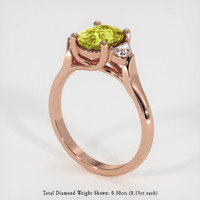 2.03 Ct. Sapphire Ring, 18K Rose Gold 2