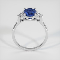 3.13 Ct. Blue Sapphire Ring, 10K White Gold 3