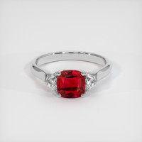 1.37 Ct. Ruby Ring, 10K White Gold 1