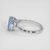 6.05 Ct. Blue Sapphire Ring, 10K White Gold 4