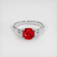 1.62 Ct. Ruby Ring, 10K White Gold 1