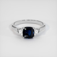 1.52 Ct. Blue Sapphire Ring, 14K White Gold 1