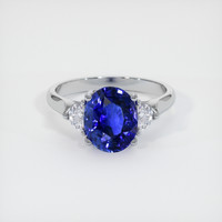4.05 Ct. Sapphire Ring, 14K White Gold 1