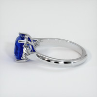 3.40 Ct. Blue Sapphire Ring, 14K White Gold 4
