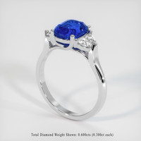 2.78 Ct. Sapphire Ring, 14K White Gold 2