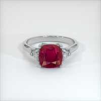 2.76 Ct. Ruby Ring, 14K White Gold 1
