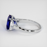 4.02 Ct. Blue Sapphire Ring, 14K White Gold 4