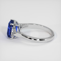 2.67 Ct. Blue Sapphire Ring, 14K White Gold 4