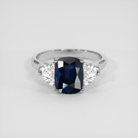 2.72 Ct. Blue Sapphire Ring, 14K White Gold 1