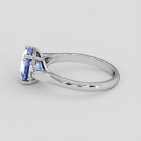 3.54 Ct. Blue Sapphire Ring, 14K White Gold 4