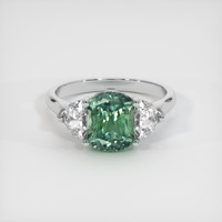 2.44 Ct. Sapphire Ring, 14K White Gold 1