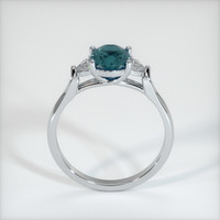 1.19 Ct. Greenish Blue Sapphire Ring, 14K White Gold 3