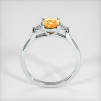1.16 Ct. Orangish Yellow Sapphire Ring, 14K White Gold 3