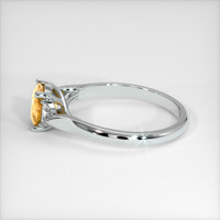 1.16 Ct. Orangish Yellow Sapphire Ring, 14K White Gold 4