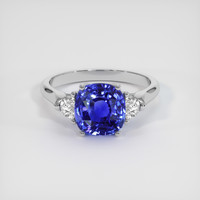 3.24 Ct. Sapphire Ring, 18K White Gold 1