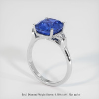 4.69 Ct. Sapphire Ring, 18K White Gold 2