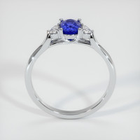 0.76 Ct. Blue Sapphire Ring, 18K White Gold 3