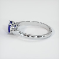 0.76 Ct. Blue Sapphire Ring, 18K White Gold 4