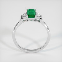 0.88 Ct. Emerald  Ring - 18K White Gold