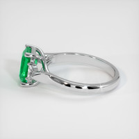 1.35 Ct. Emerald Ring, 18K White Gold 4